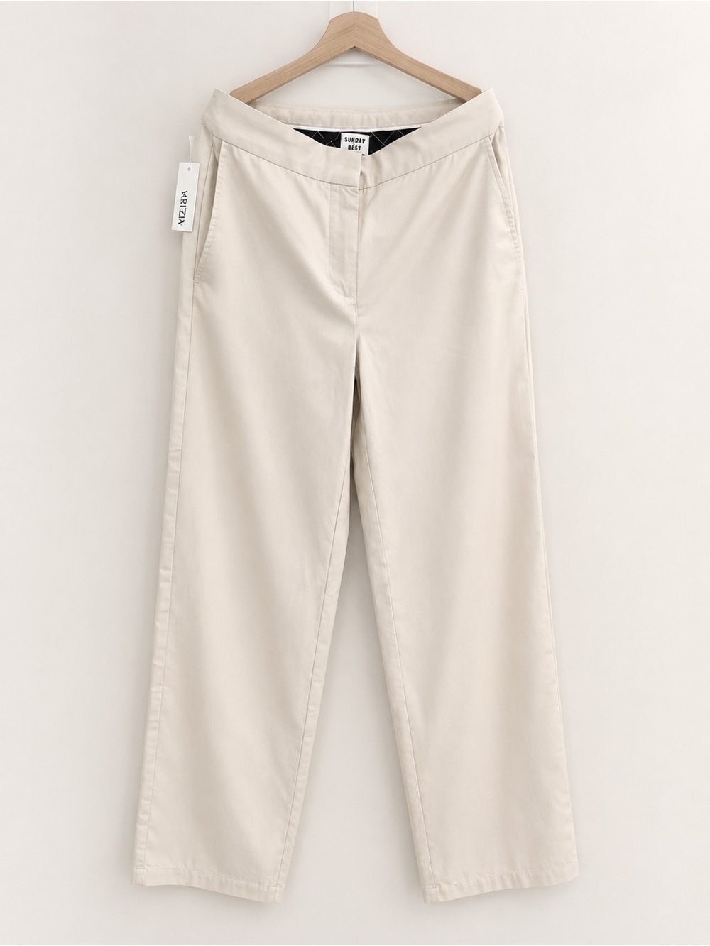 Aritzia Sunday Best Charlie Wide Leg Trousers Bone NWT Size 0